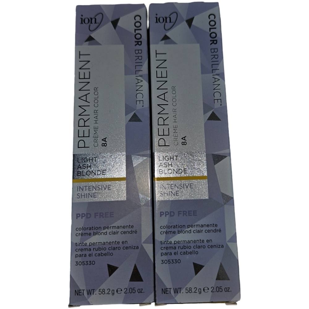 Ion Permanent Cream Hair Color In Shade 8A Light Ash Blonde